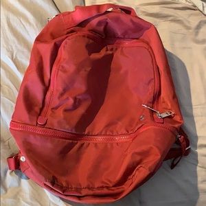 Red lululemon backpack